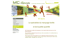 Desktop Screenshot of mc-sports.fr